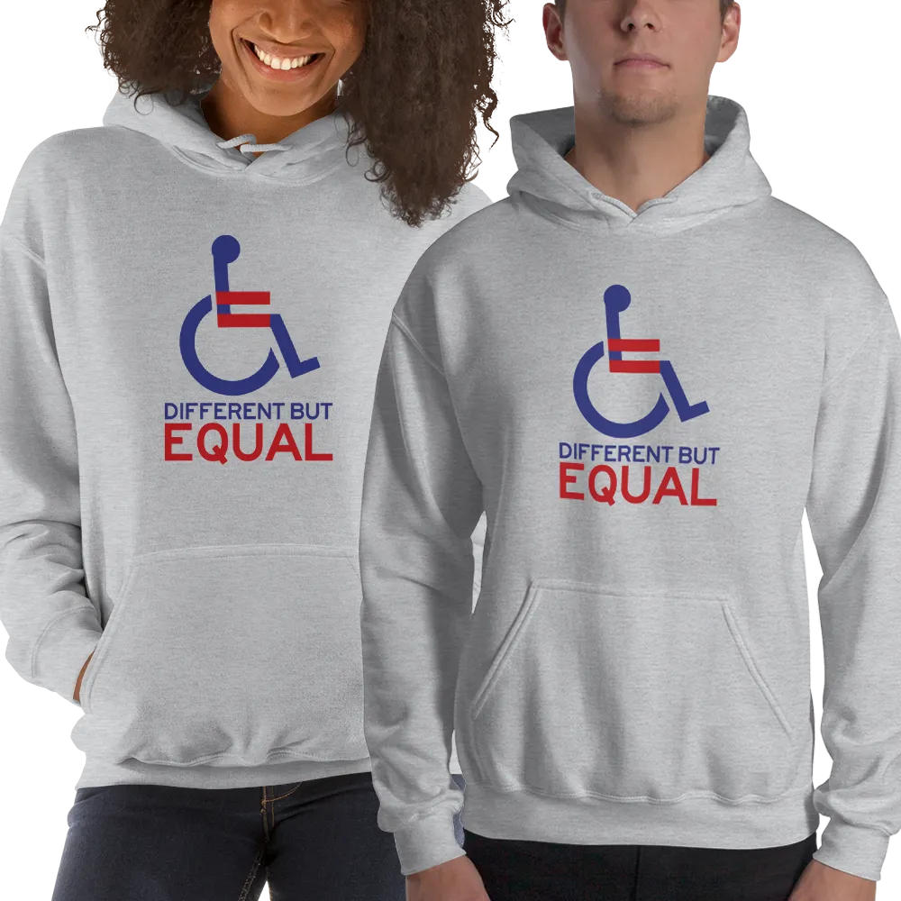 Different but Equal (Disability Equality Logo) Hoodie Light Colors