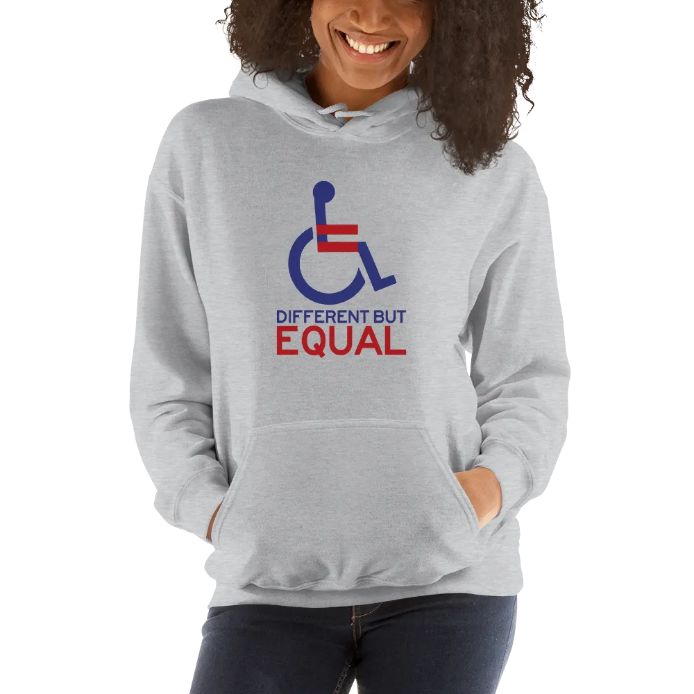 Different but Equal (Disability Equality Logo) Hoodie Light Colors