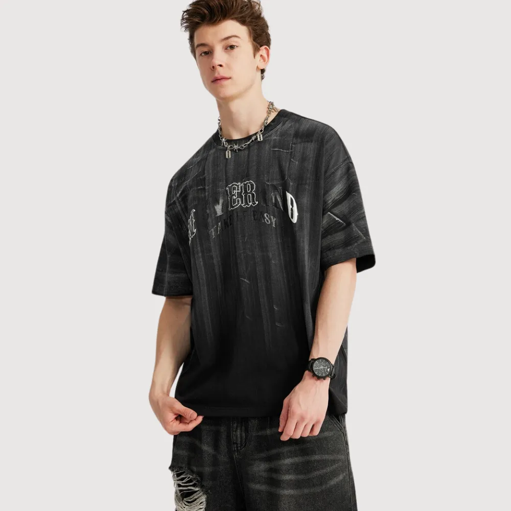 Distressed Lettering T-shirt