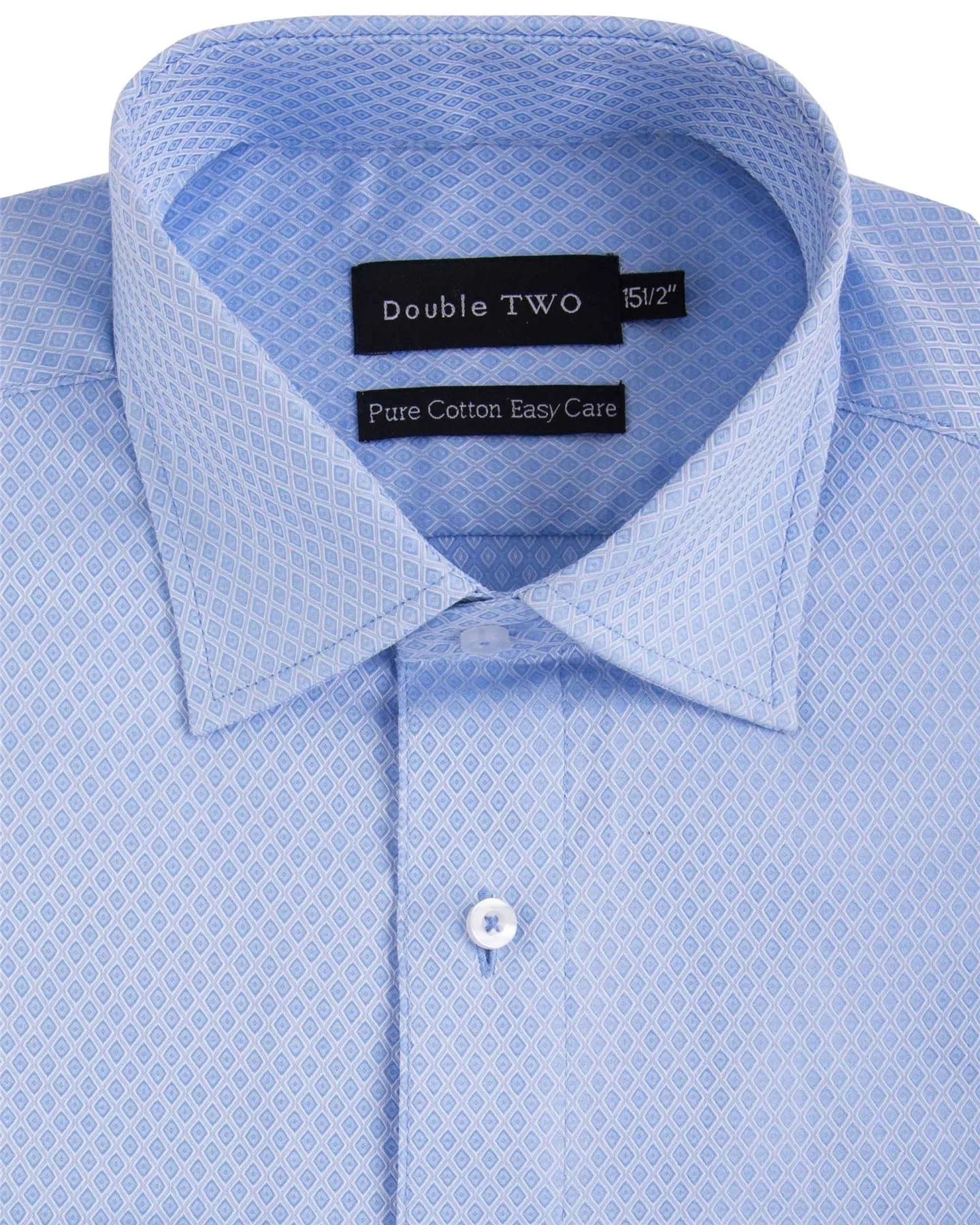 Double Two Mens Pure Cotton Patterned LS Shirts in Collar 15 to 23 Inches, Multiple Options