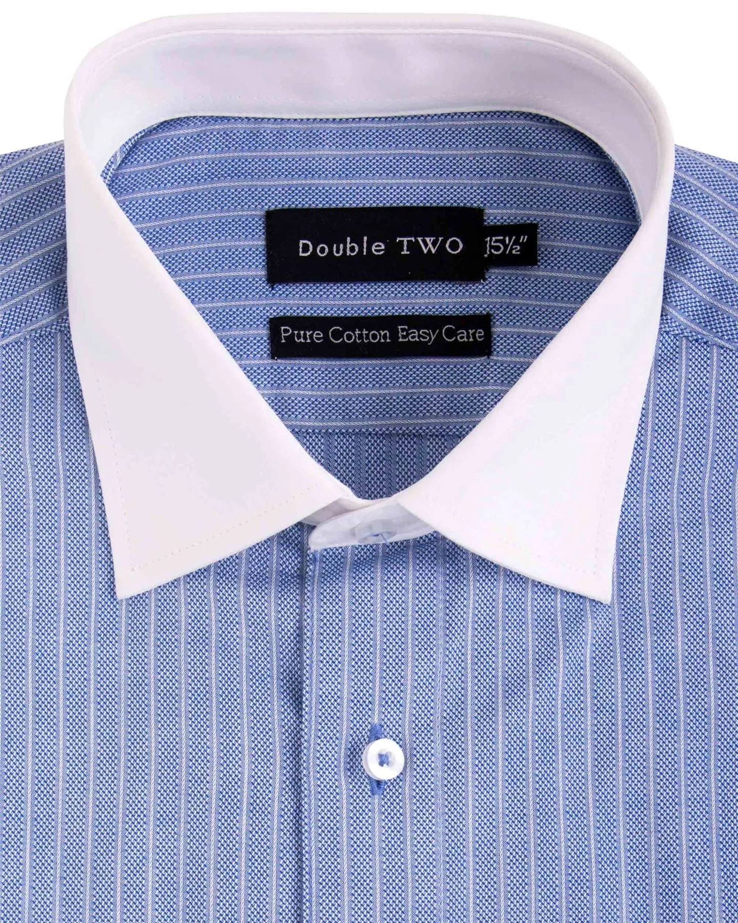 Double Two Mens Pure Cotton Patterned LS Shirts in Collar 15 to 23 Inches, Multiple Options