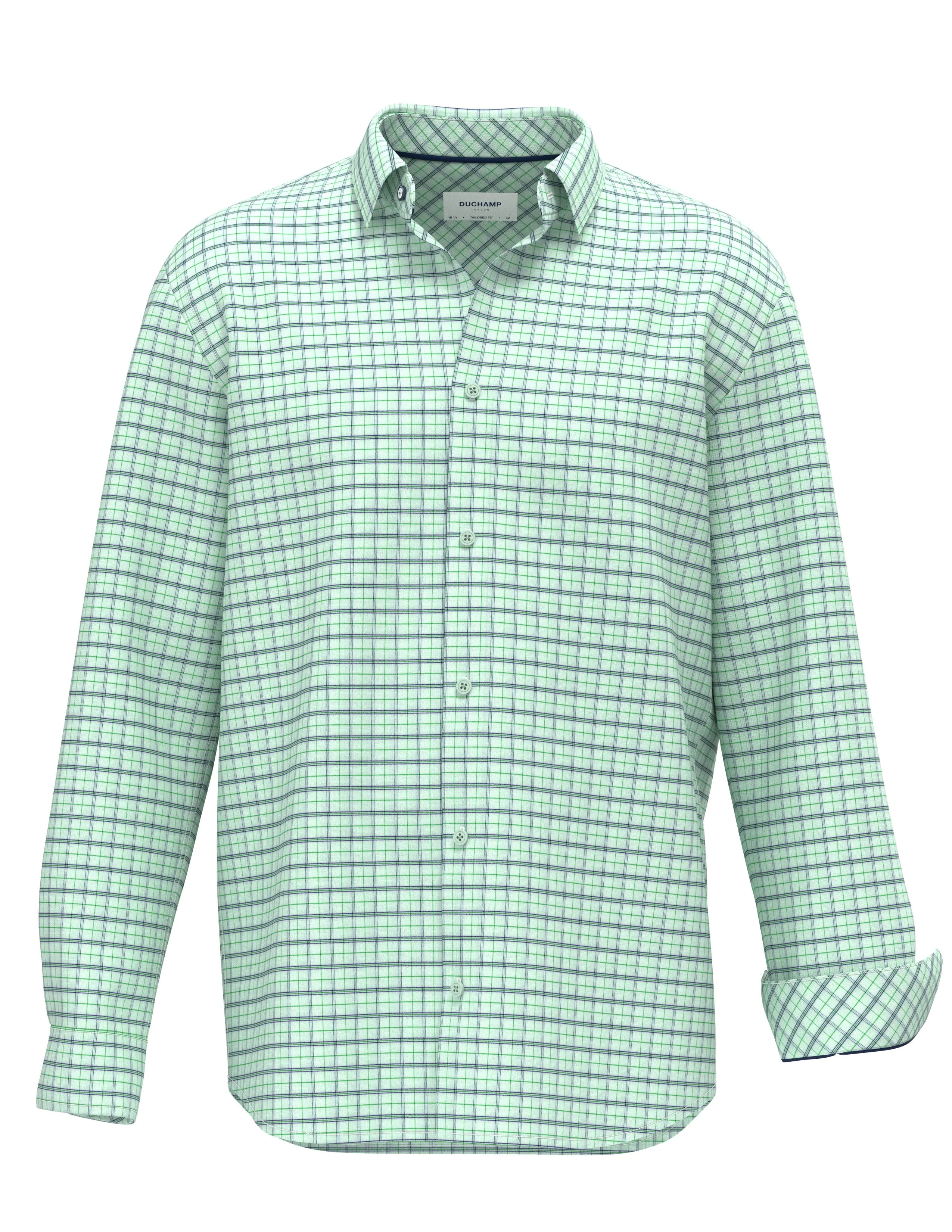 Duchamp London Windowpane Dress Shirt
