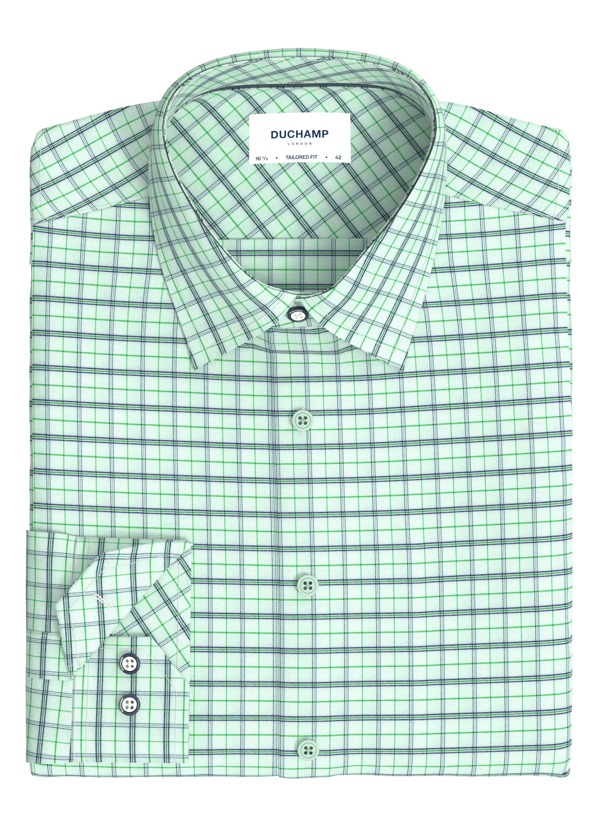Duchamp London Windowpane Dress Shirt