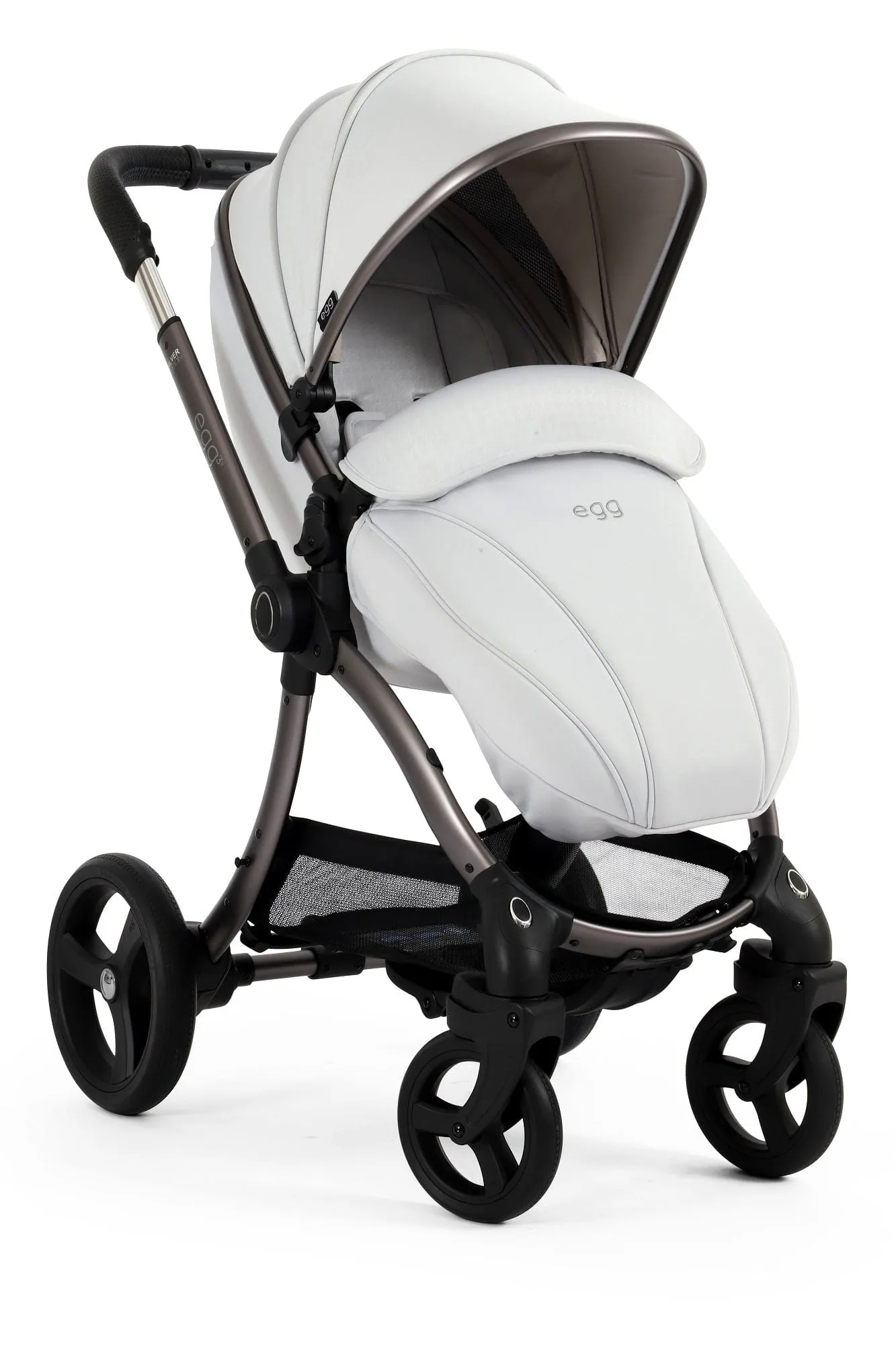 Egg 3 Luxury Cloud T i-Size Travel System - Houndstooth Silver