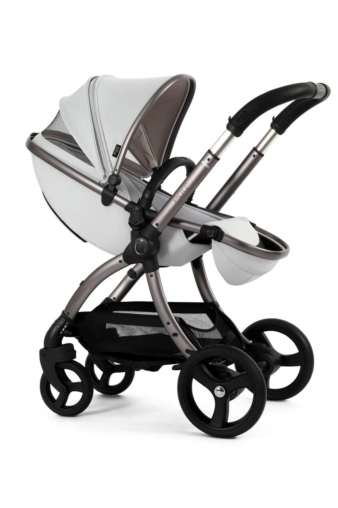 Egg 3 Luxury Cloud T i-Size Travel System - Houndstooth Silver