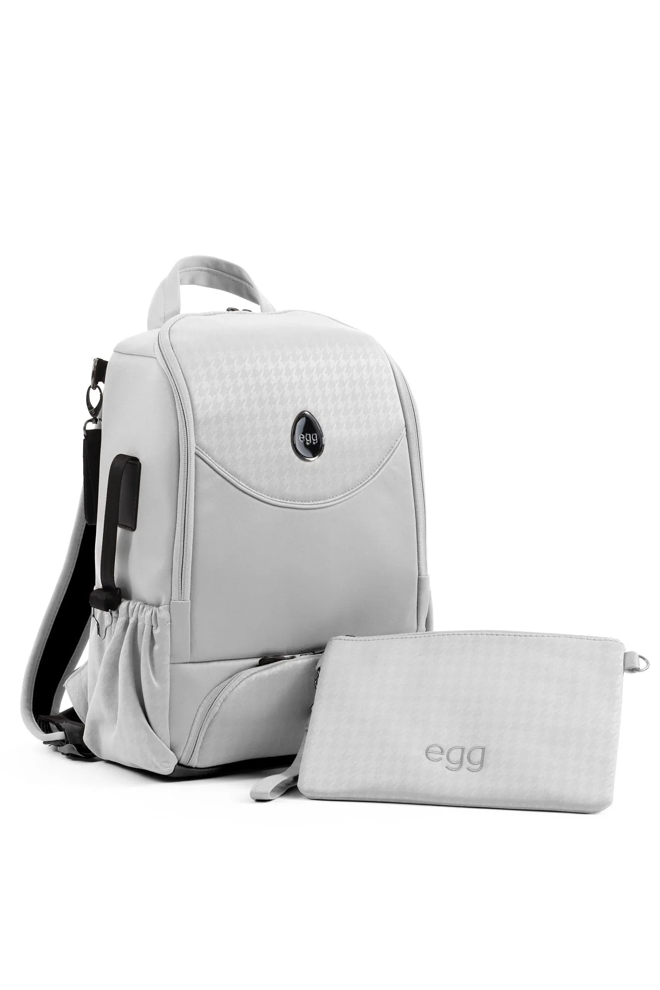 Egg 3 Luxury Cloud T i-Size Travel System - Houndstooth Silver