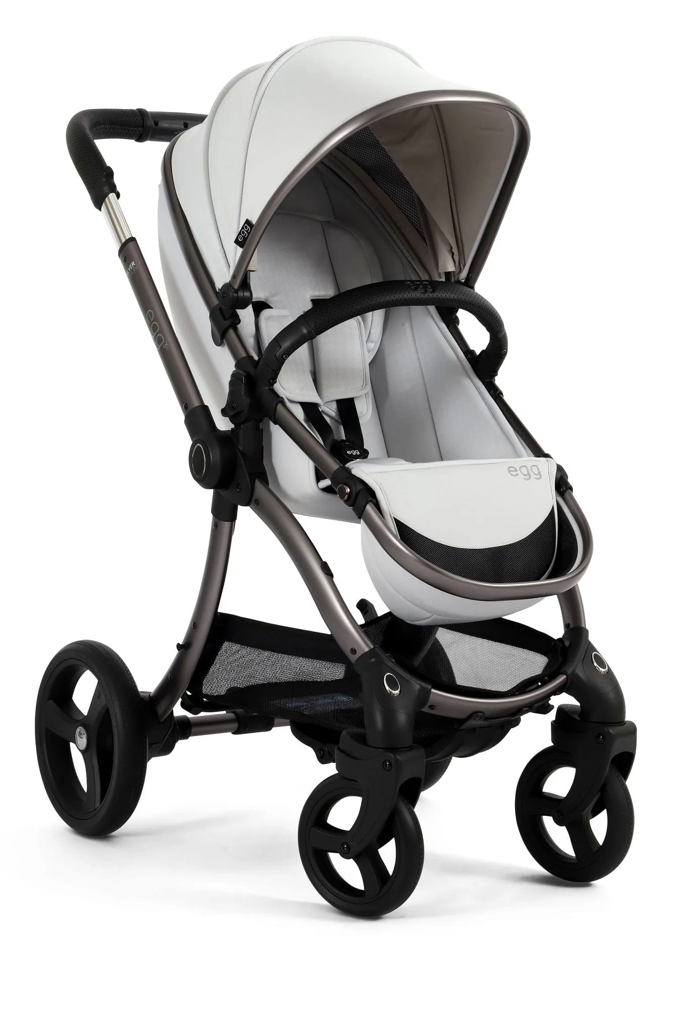 Egg 3 Luxury Cloud T i-Size Travel System - Houndstooth Silver