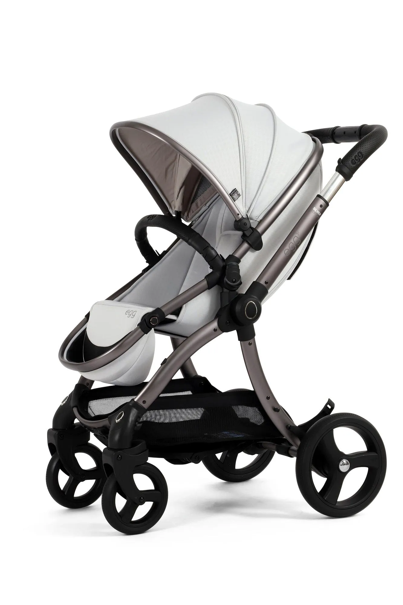 Egg 3 Luxury Cloud T i-Size Travel System - Houndstooth Silver