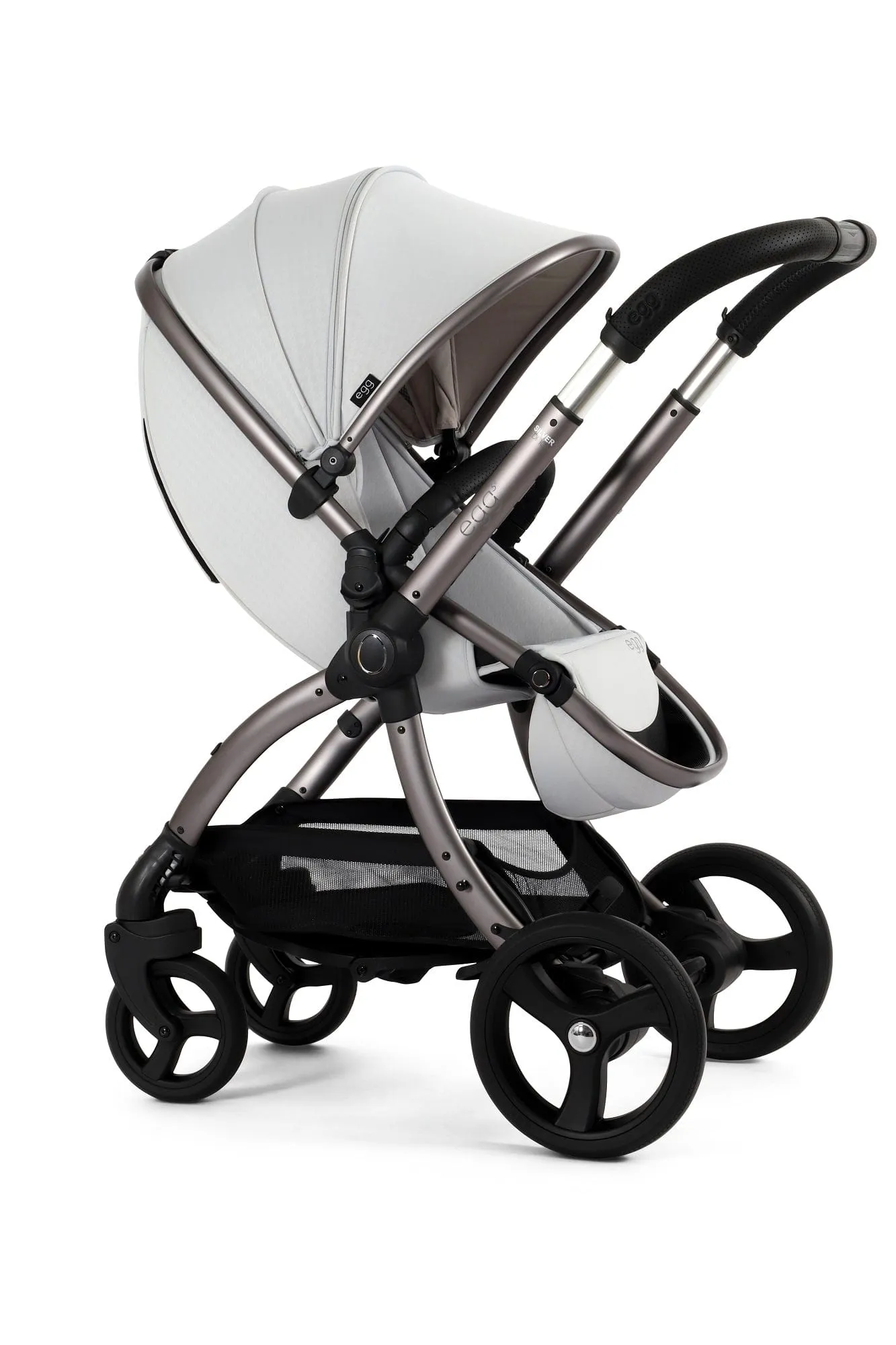 Egg 3 Luxury Cloud T i-Size Travel System - Houndstooth Silver