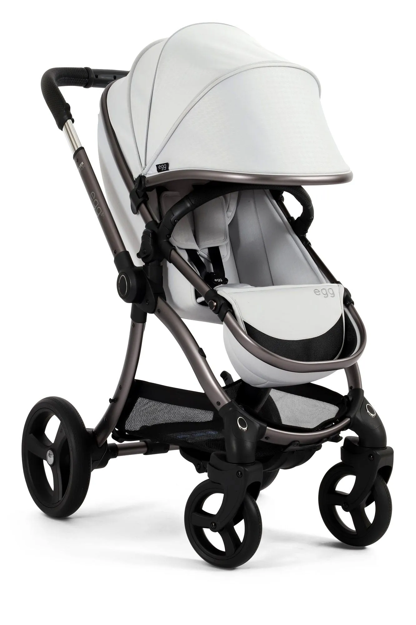 Egg 3 Luxury Cloud T i-Size Travel System - Houndstooth Silver