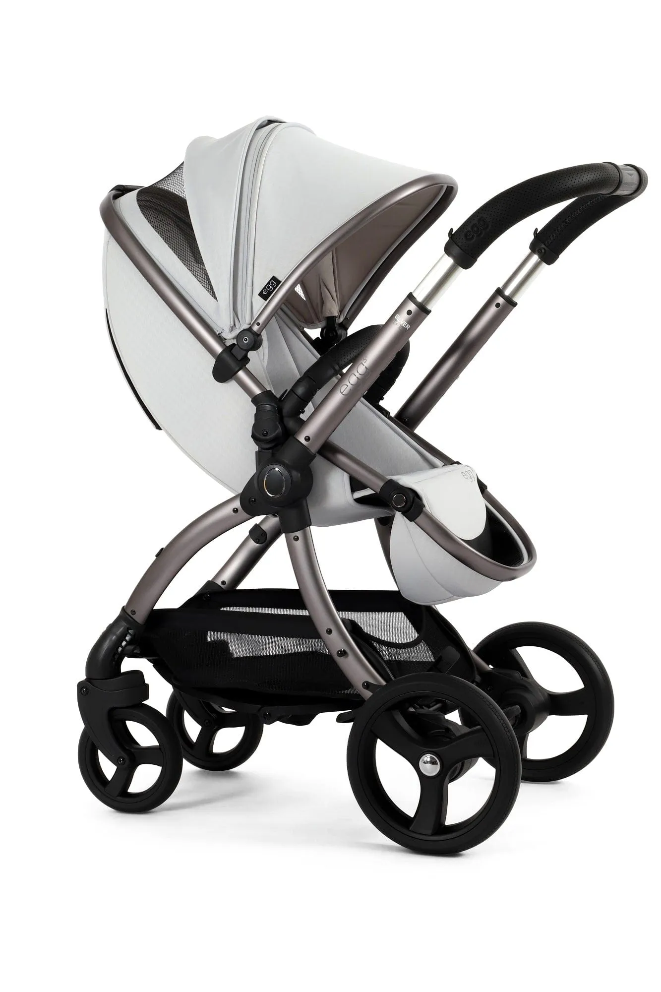 Egg 3 Luxury Cloud T i-Size Travel System - Houndstooth Silver
