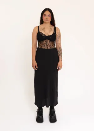 Embossed Silk Maxi Skirt