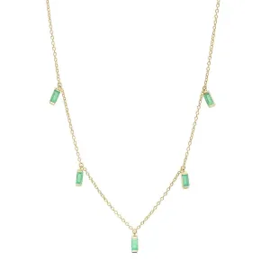 Emerald Baguette Necklace