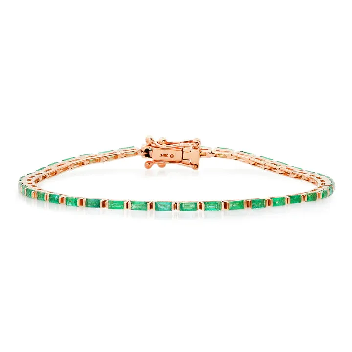 Emerald Baguette Tennis Bracelet
