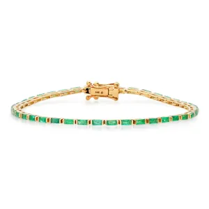 Emerald Baguette Tennis Bracelet