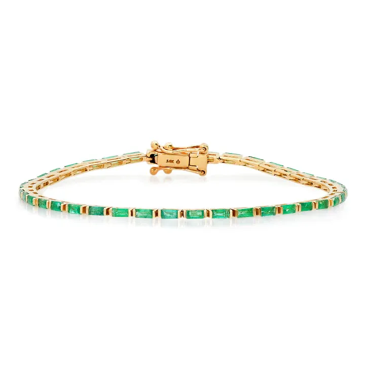 Emerald Baguette Tennis Bracelet