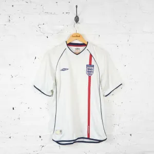 England 2001 Home Football Shirt - White - L