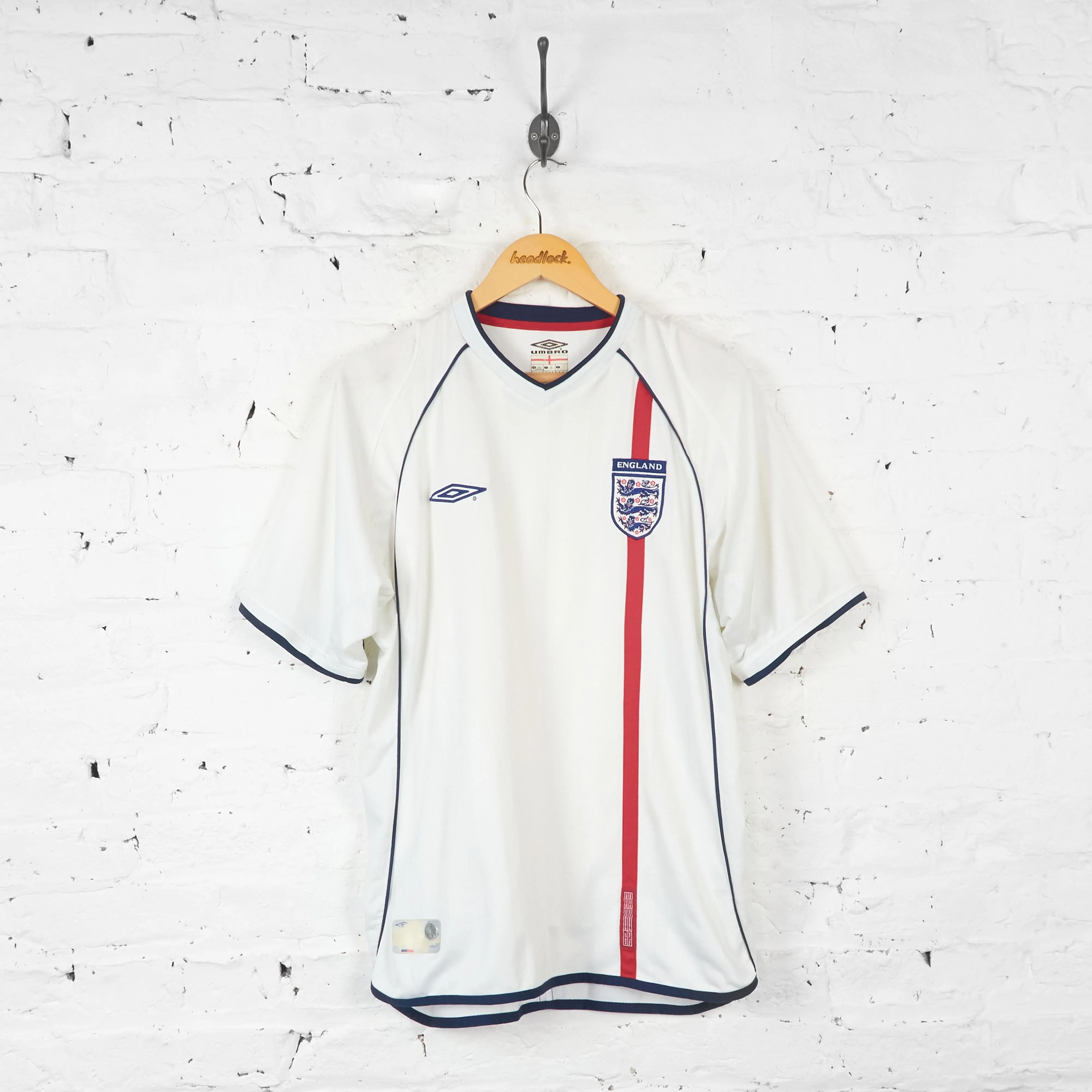 England 2001 Home Football Shirt - White - L