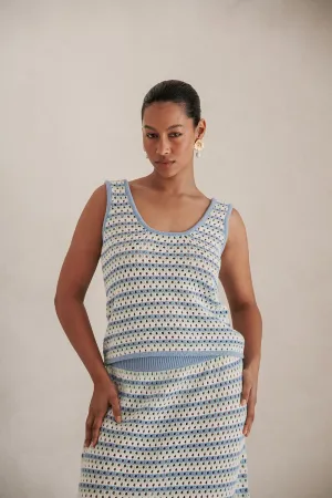 Erin Knit Top - Blue