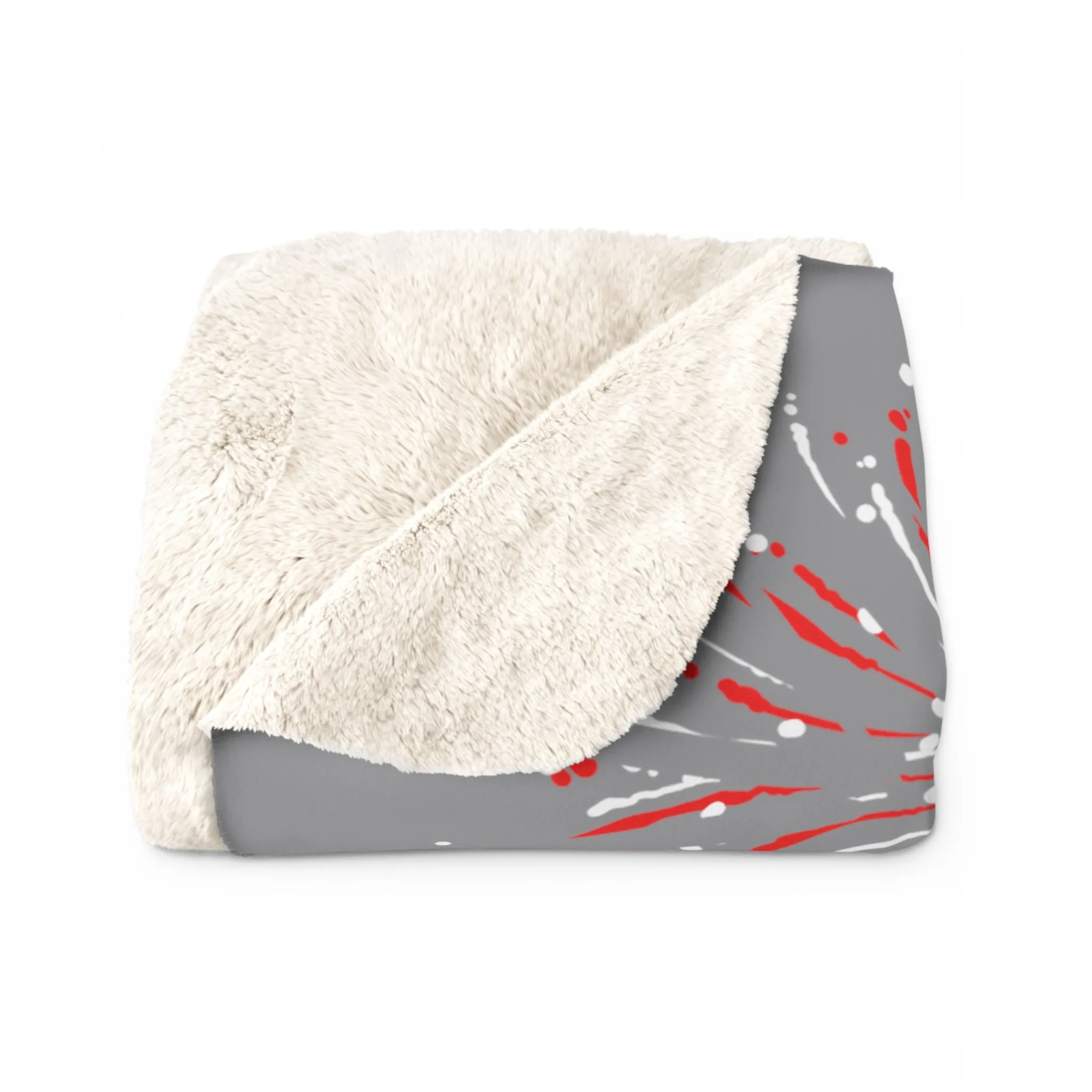 F-Fireworks Sherpa Fleece Blanket