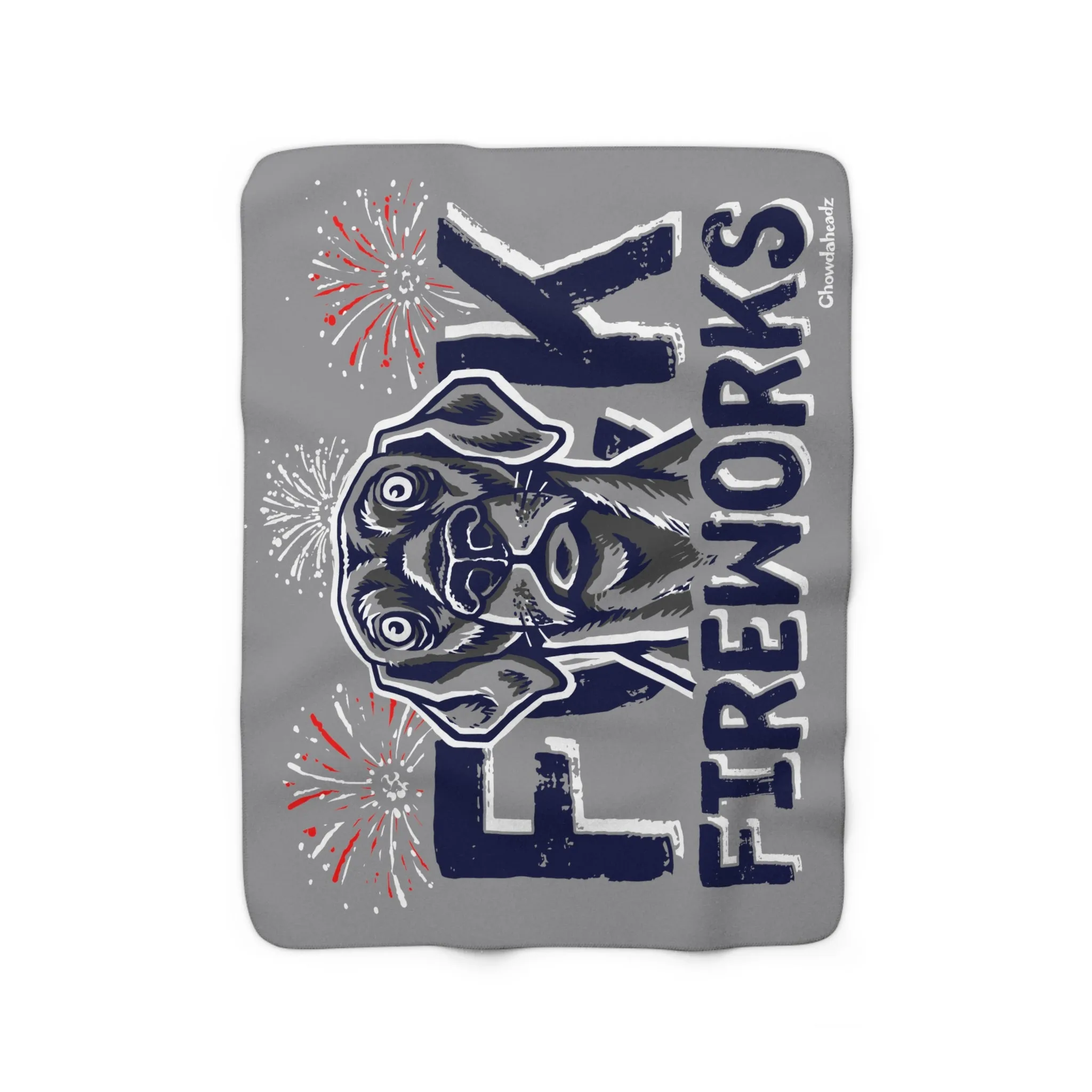 F-Fireworks Sherpa Fleece Blanket