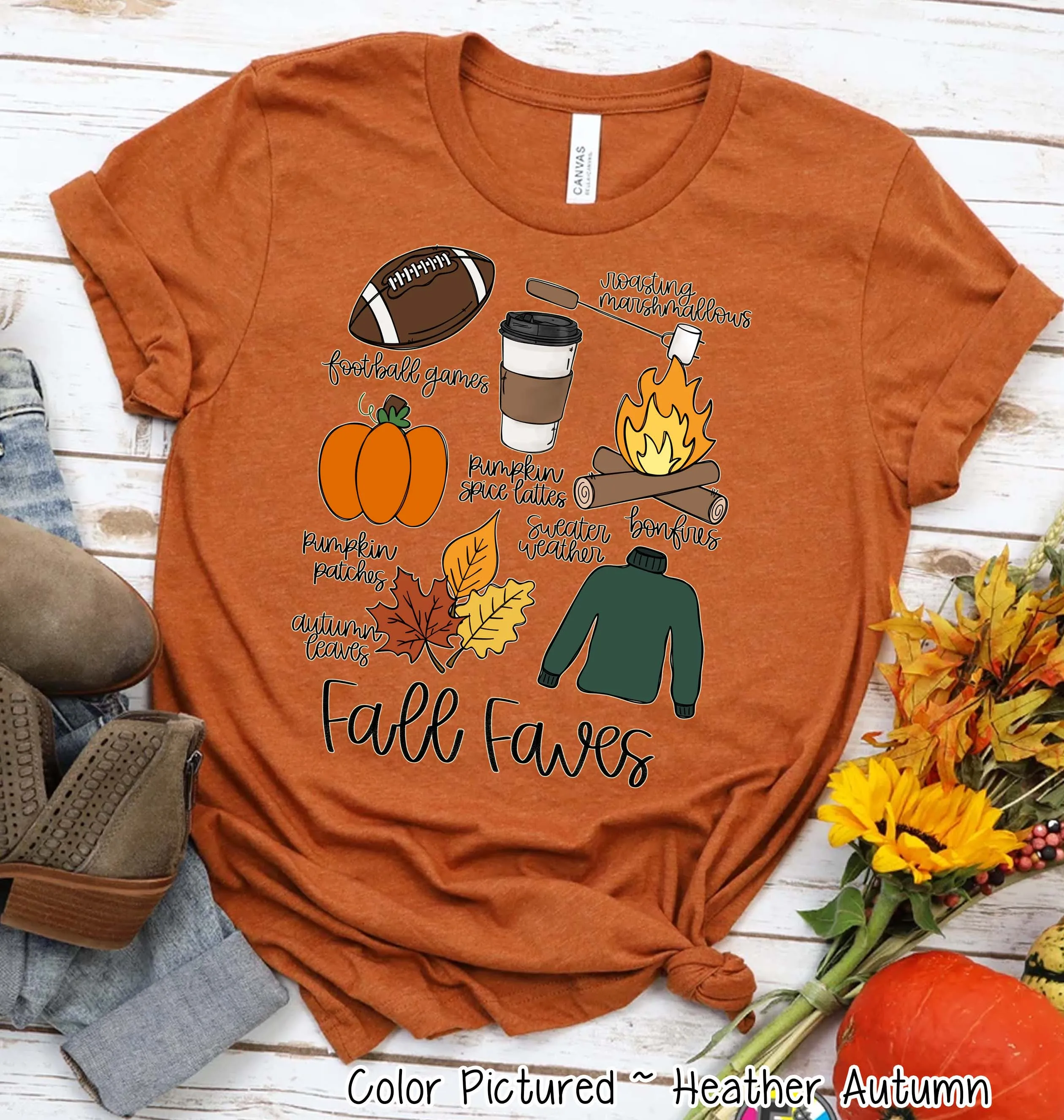 Fall Favorites Doodles Tee