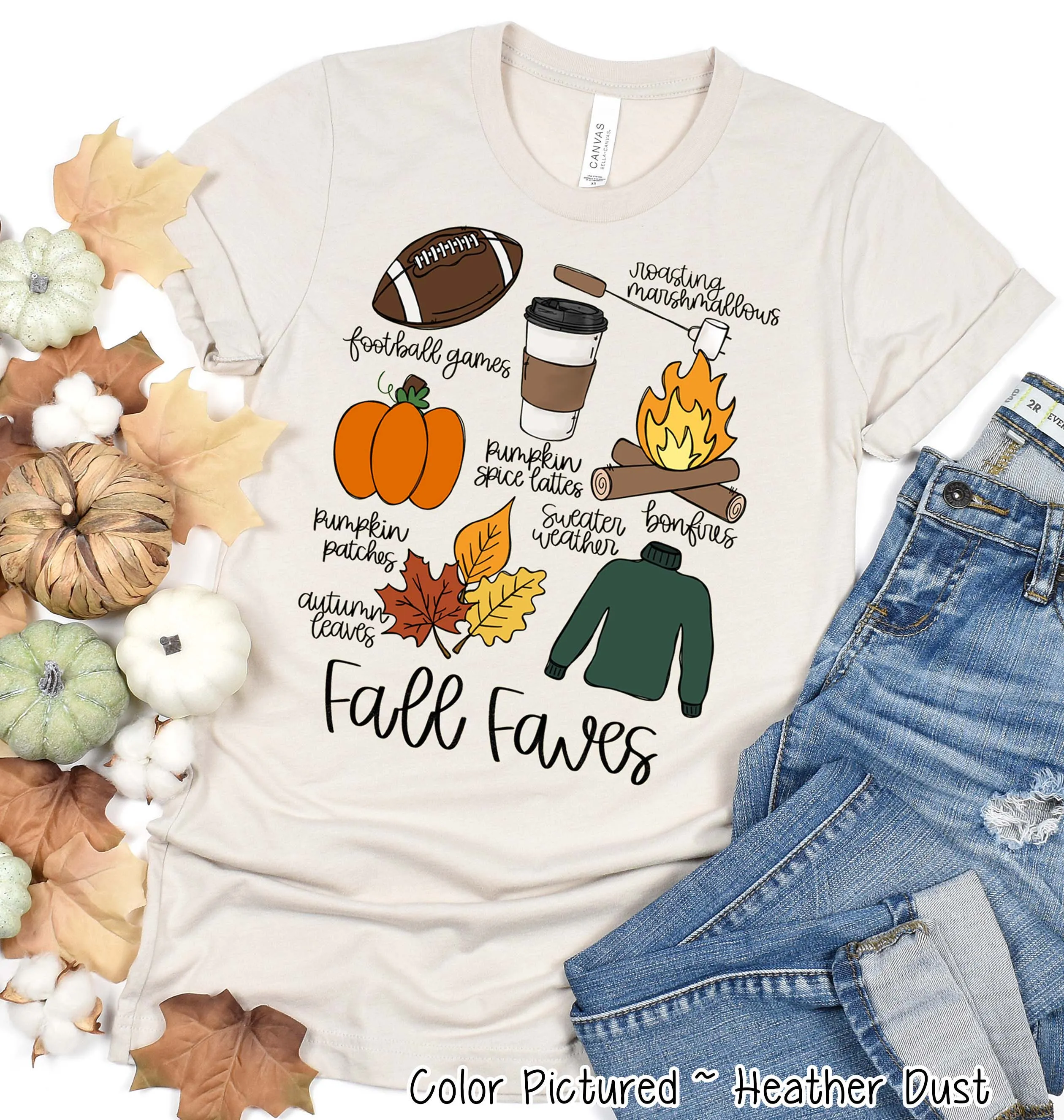 Fall Favorites Doodles Tee