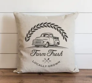Fall Pillow Cover // Farm Fresh Locally Grown