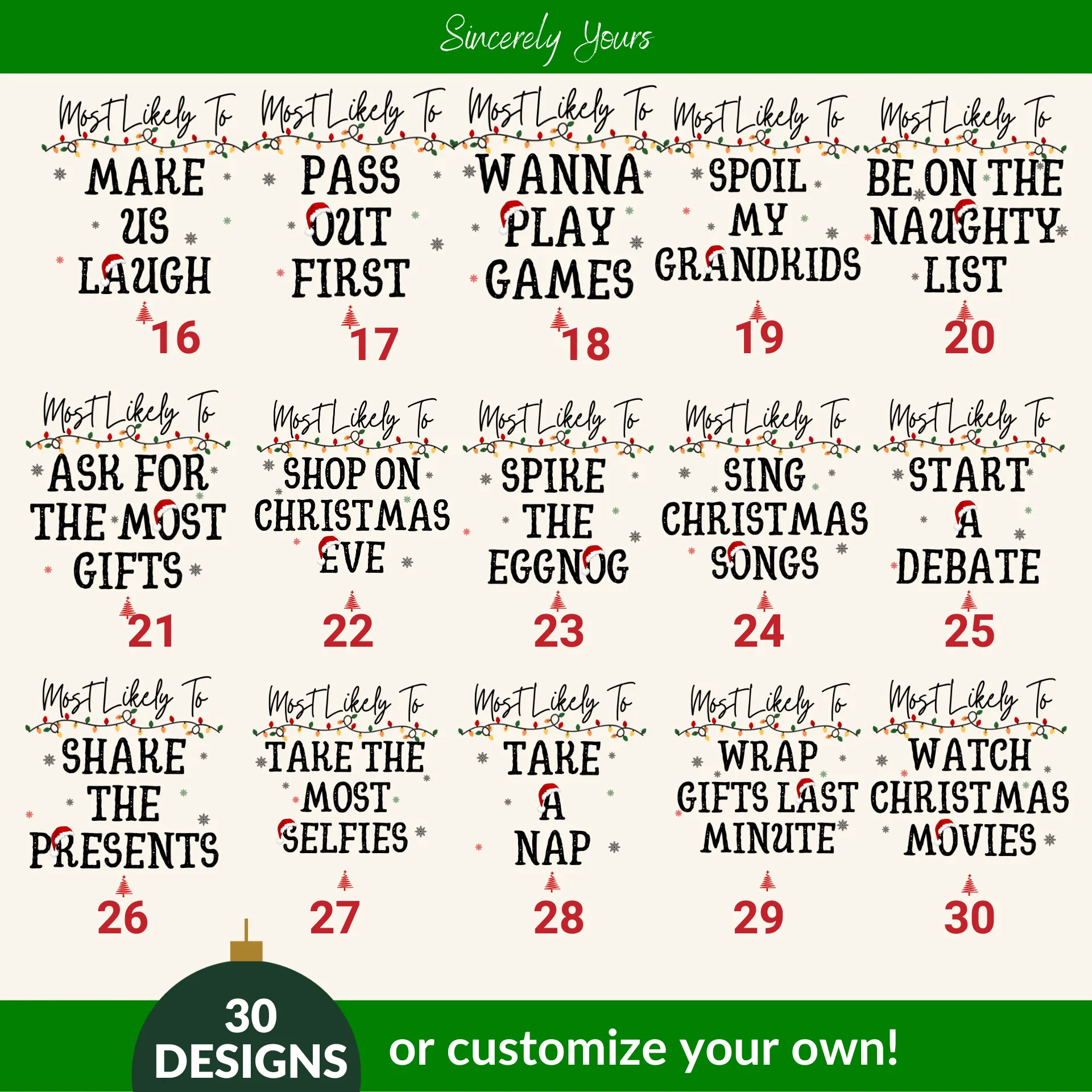 Family Holiday / Christmas Funny Matching Custom - Most Likely To Unisex Shirts