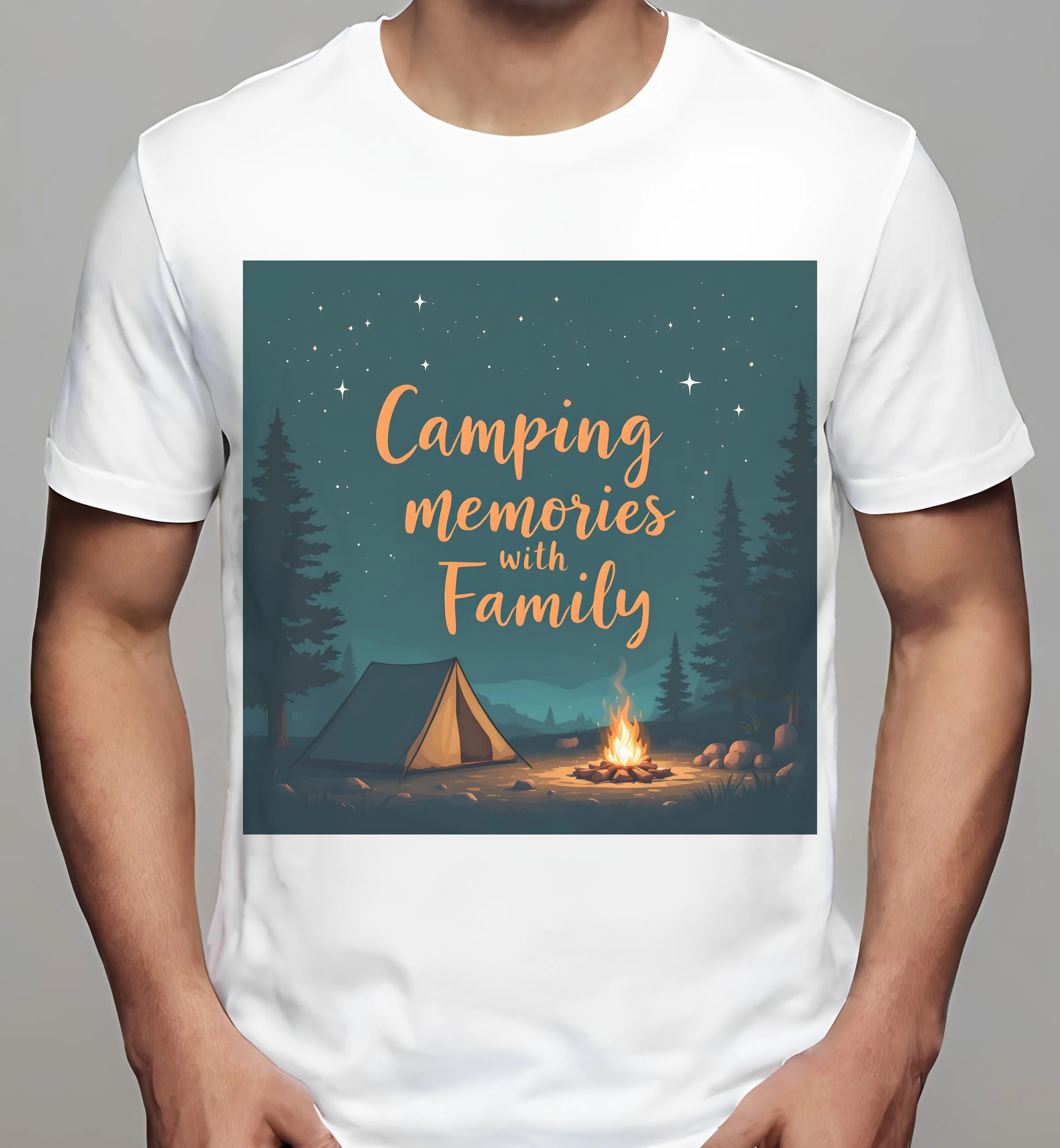 family vacation shirts: Camping Memories Design | Classic T-Shirt (Unisex)