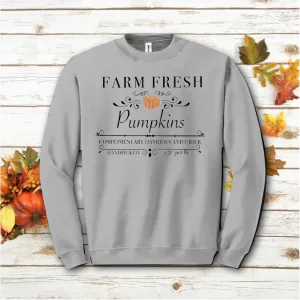 Farm Fresh Pumpkins Fancy Unisex Long Sleeve Sweatshirt
