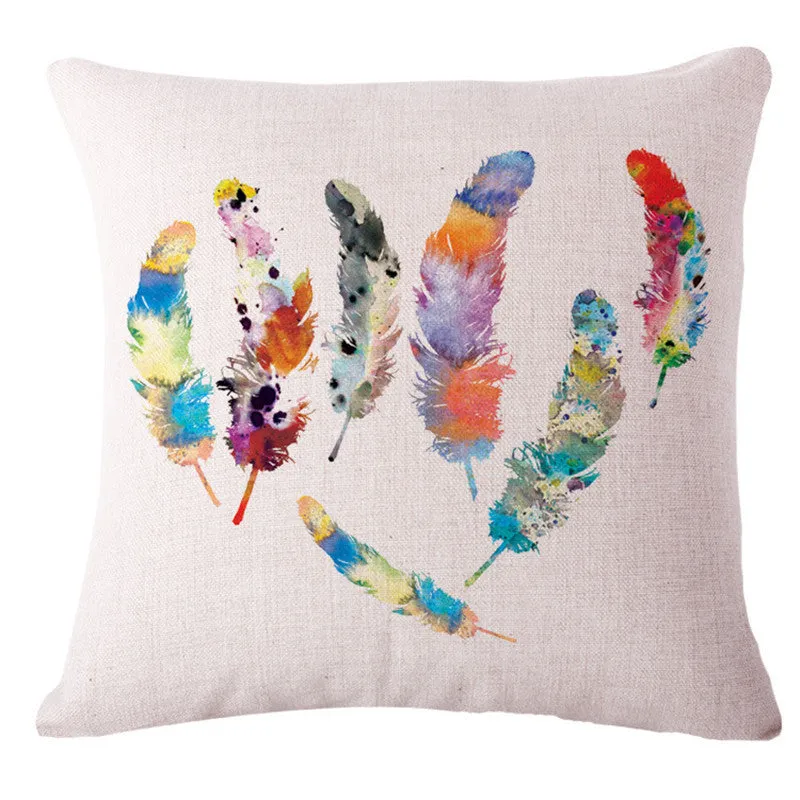 Feather Style 45*45cm Square Home Decorative Pillow Music Note Printed Throw Pillows Car Home Decor Cushion