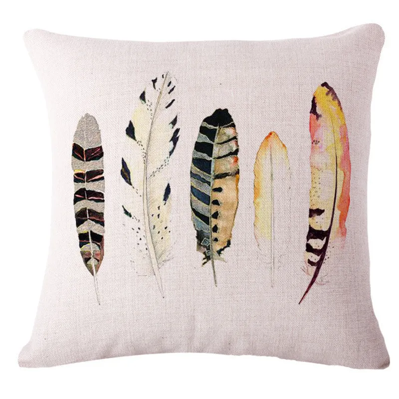 Feather Style 45*45cm Square Home Decorative Pillow Music Note Printed Throw Pillows Car Home Decor Cushion