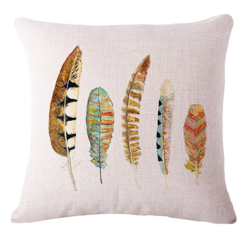 Feather Style 45*45cm Square Home Decorative Pillow Music Note Printed Throw Pillows Car Home Decor Cushion