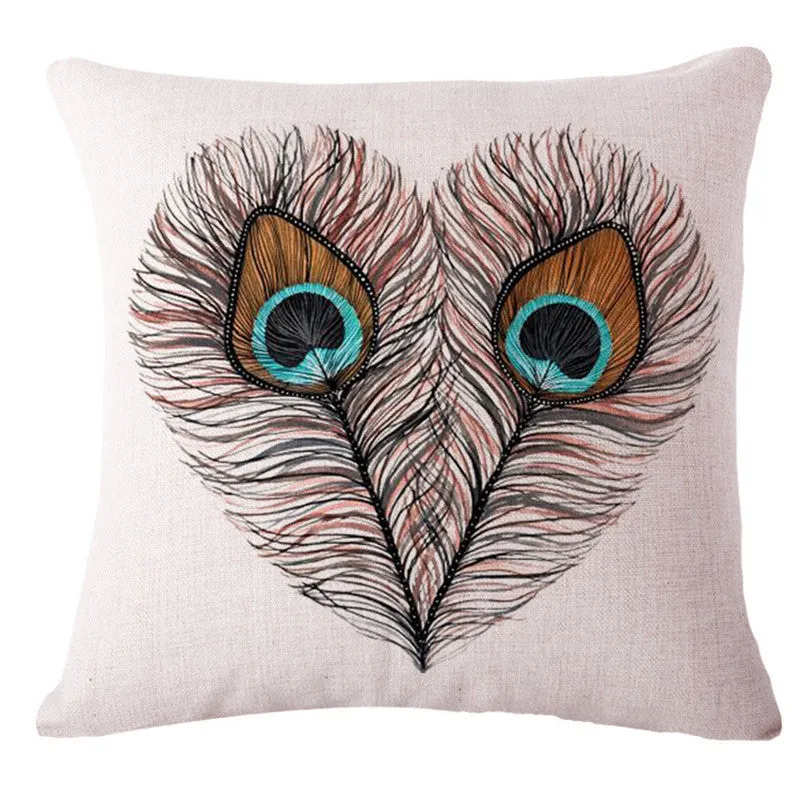 Feather Style 45*45cm Square Home Decorative Pillow Music Note Printed Throw Pillows Car Home Decor Cushion