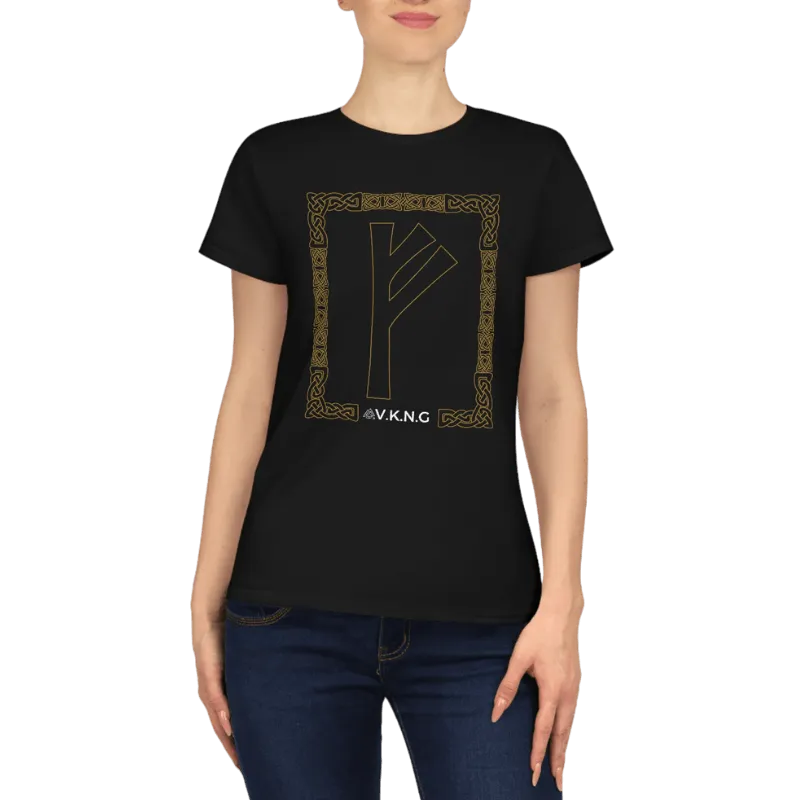 Fehu Rune Norse Designs V.K.N.G™  T-shirt Girly Cut