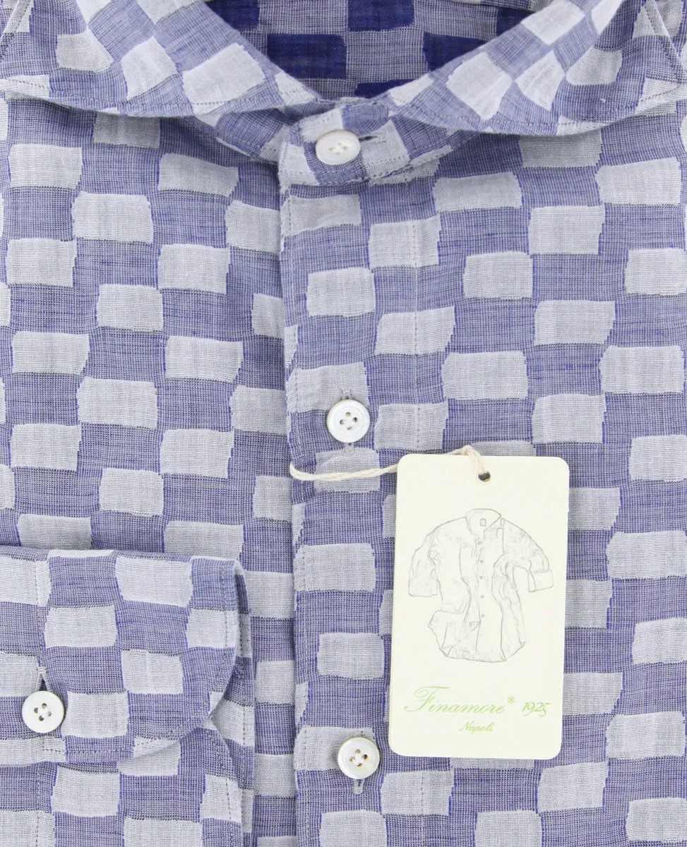 Finamore Napoli Blue Shirt - Extra Slim