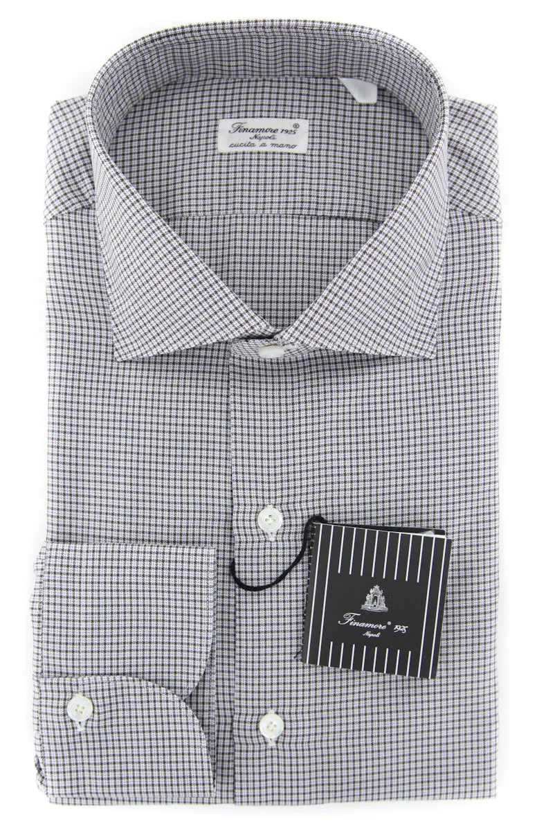 Finamore Napoli Brown Shirt - Slim