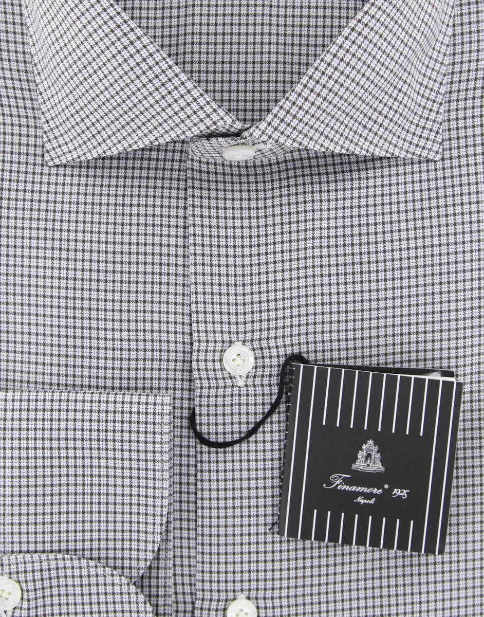 Finamore Napoli Brown Shirt - Slim