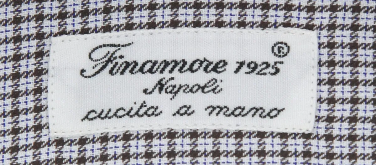 Finamore Napoli Brown Shirt - Slim