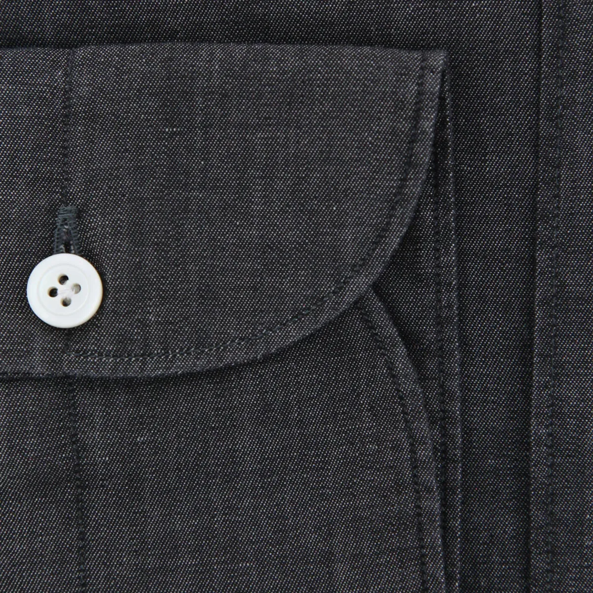 Finamore Napoli Charcoal Gray Shirt - Extra Slim