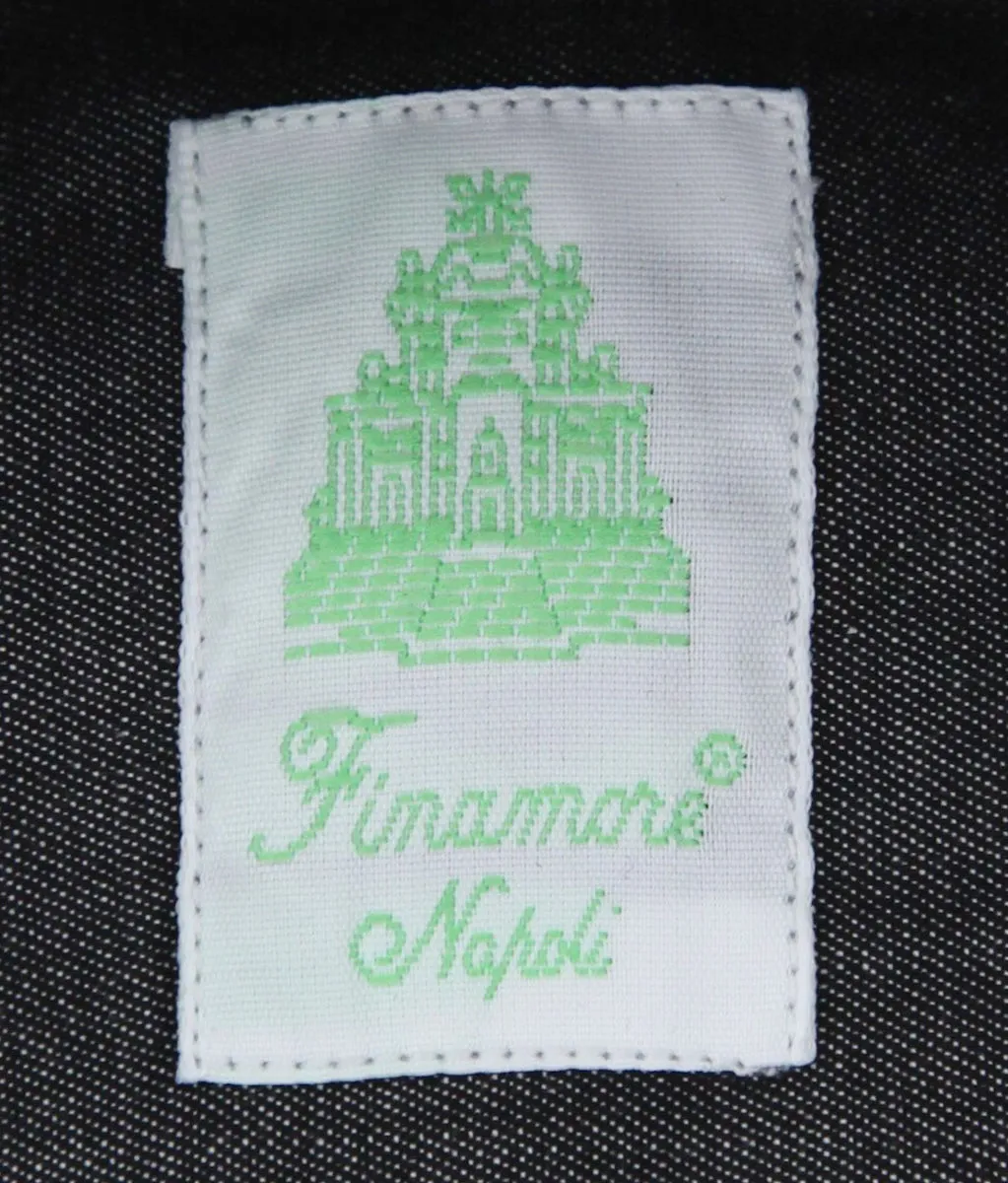 Finamore Napoli Charcoal Gray Shirt - Extra Slim