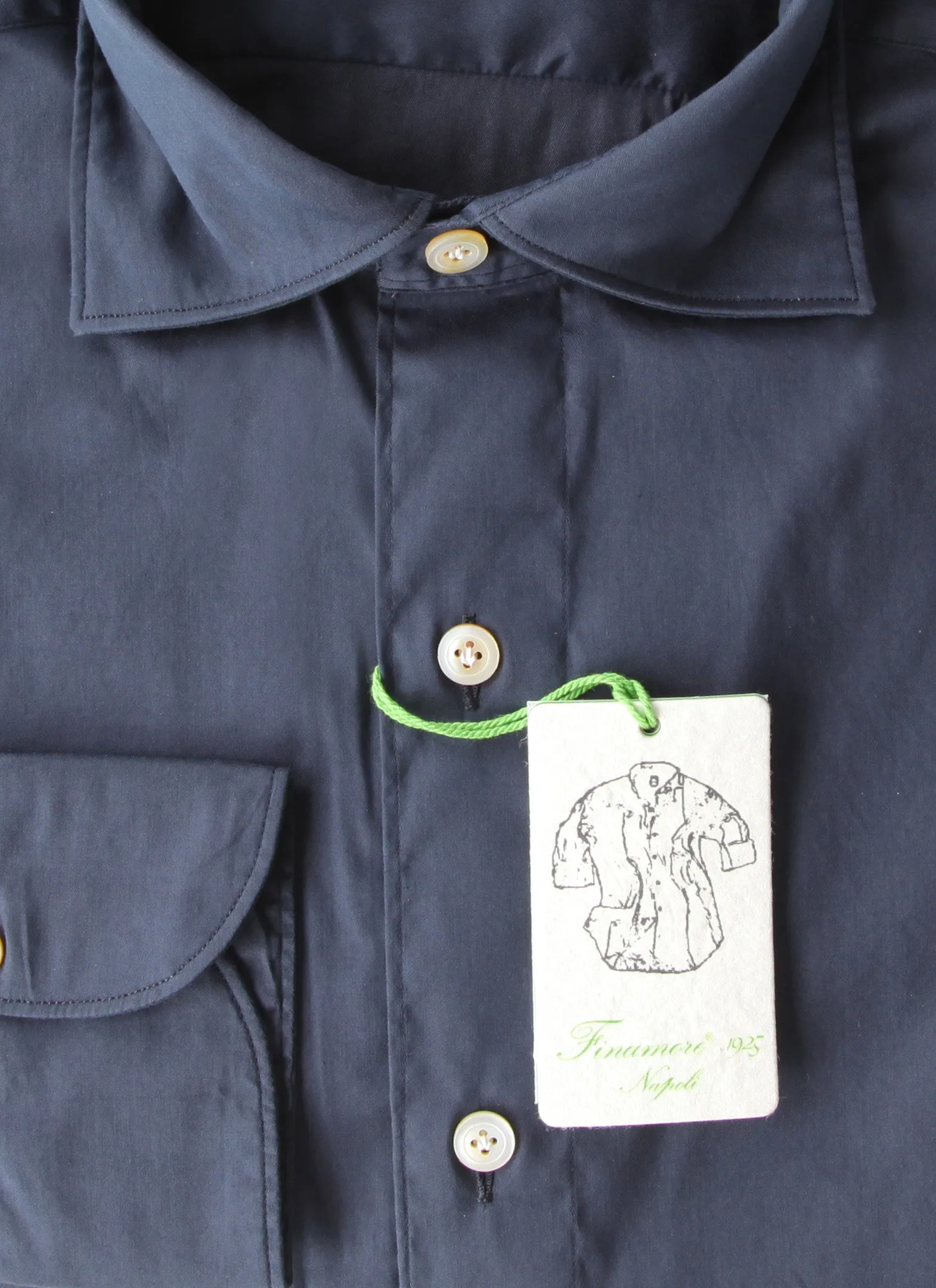 Finamore Napoli Dark Blue Shirt - Extra Slim