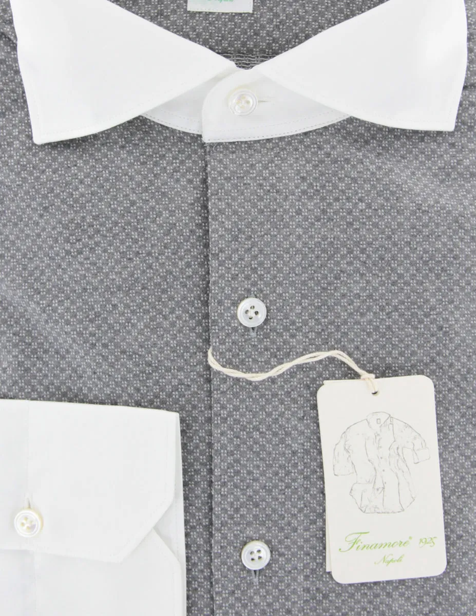 Finamore Napoli Gray Shirt - Extra Slim