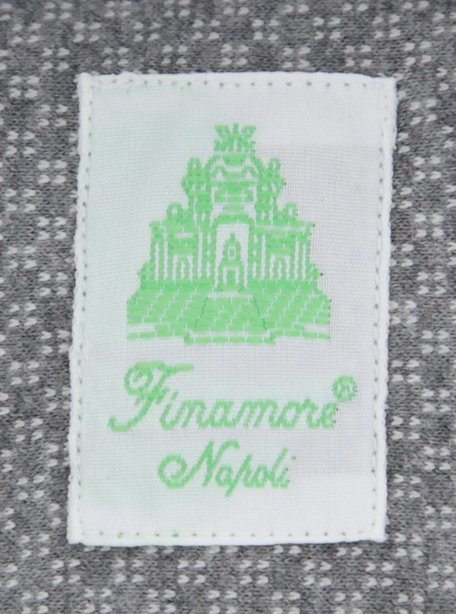 Finamore Napoli Gray Shirt - Extra Slim