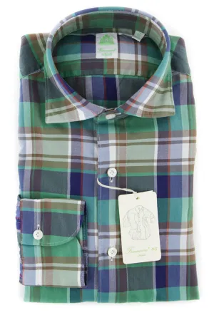 Finamore Napoli Green Shirt - Extra Slim