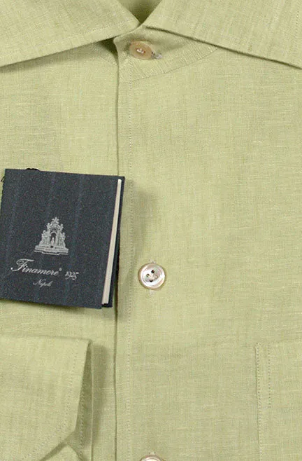 Finamore Napoli Green Shirt - Slim
