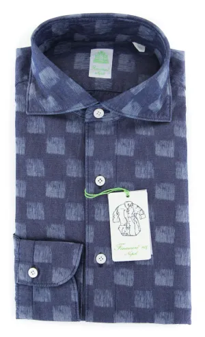 Finamore Napoli Navy Blue Shirt - Extra Slim