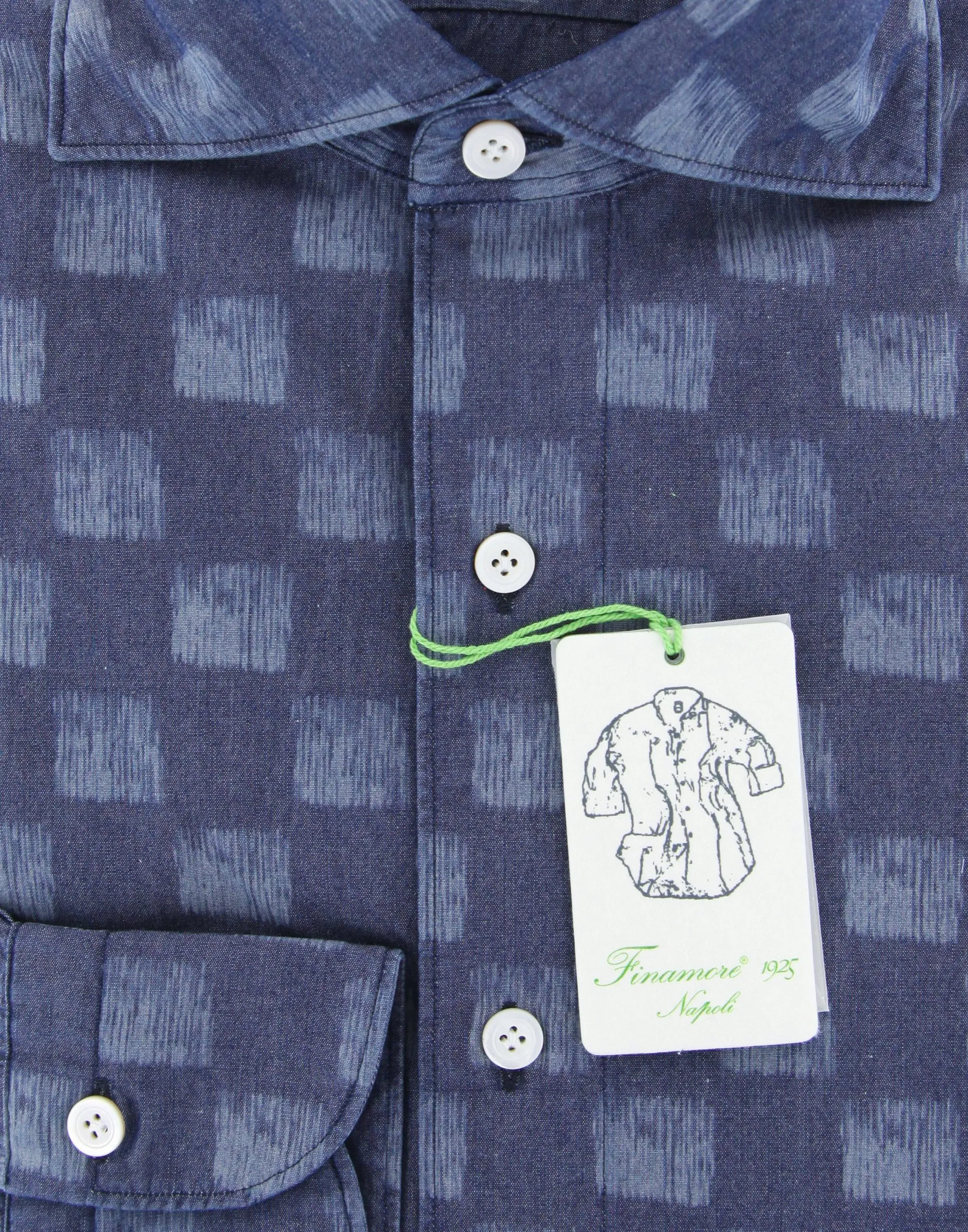 Finamore Napoli Navy Blue Shirt - Extra Slim