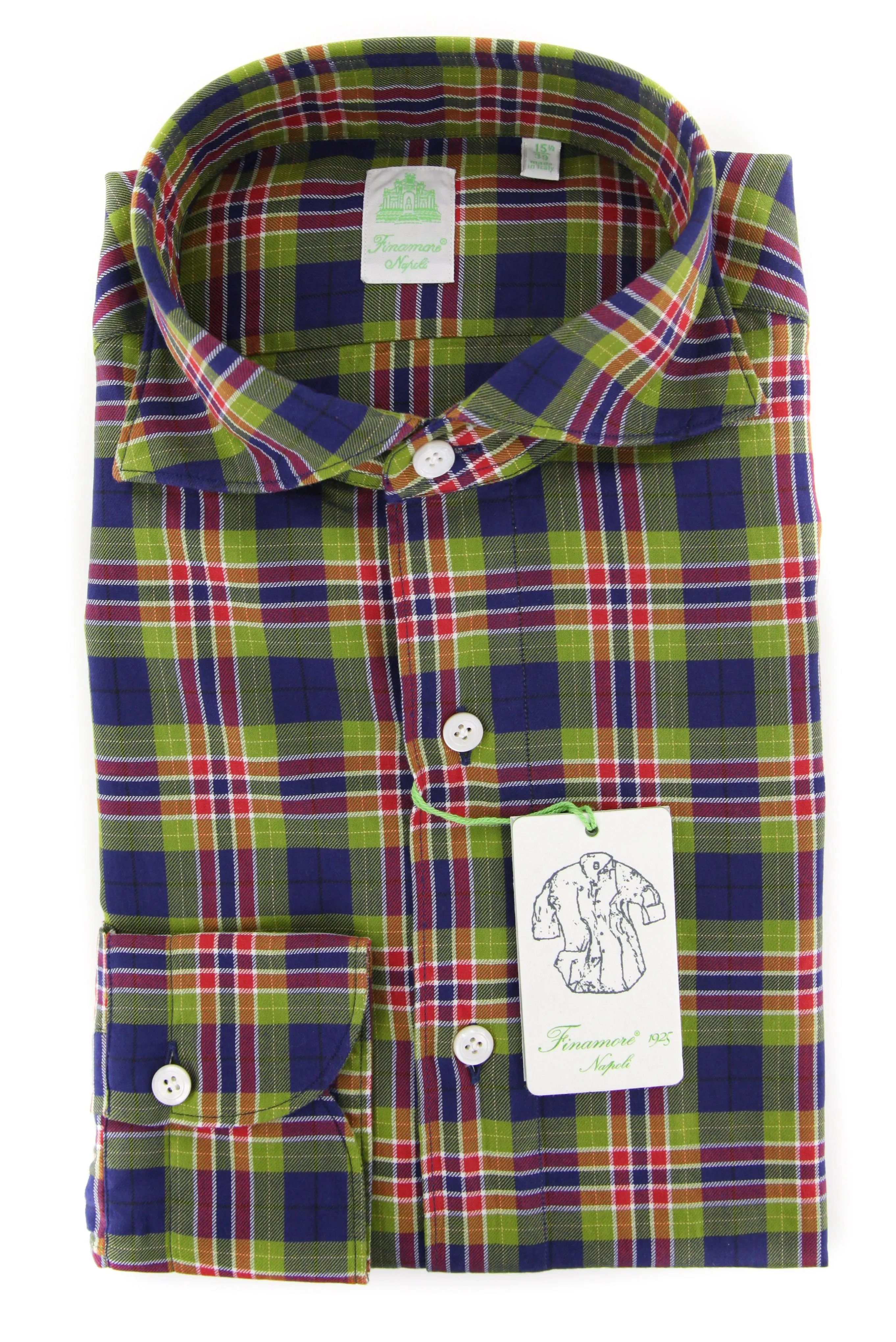 Finamore Napoli Navy Blue Shirt - Extra Slim